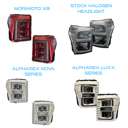 2011 - 16 FORD SUPER DUTY COLORMATCHED HEADLIGHT AND TAIL LIGHT BUNDLE