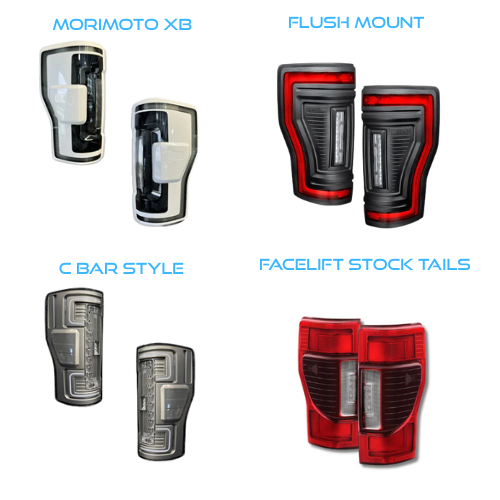 2017 - 19 FORD SUPER DUTY COLORMATCHED HEADLIGHT AND TAIL LIGHT BUNDLE