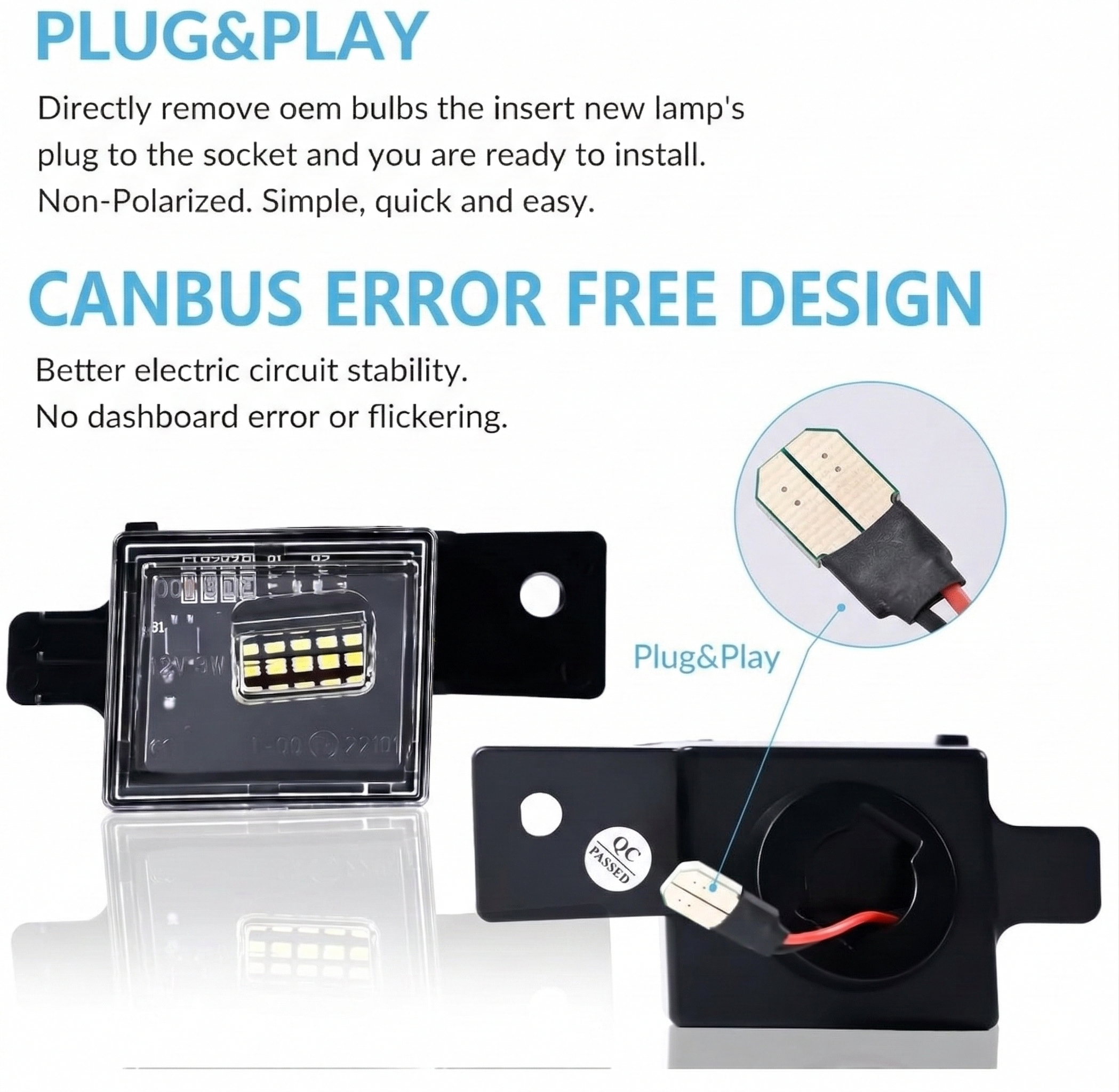 2014-2019 Chevy Silverado/GMC Sierra LED License Plate Lights