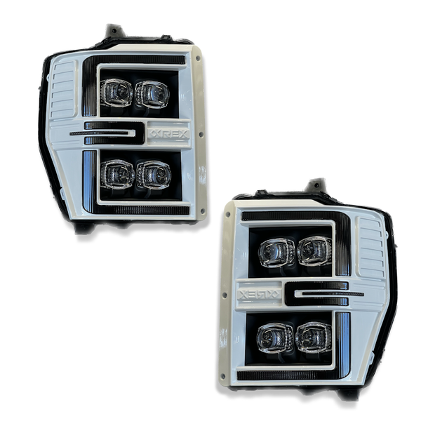 PRE-BUILT 2008-10 FORD SUPER DUTY ALPHAREX HEADLIGHTS NOVA SERIES