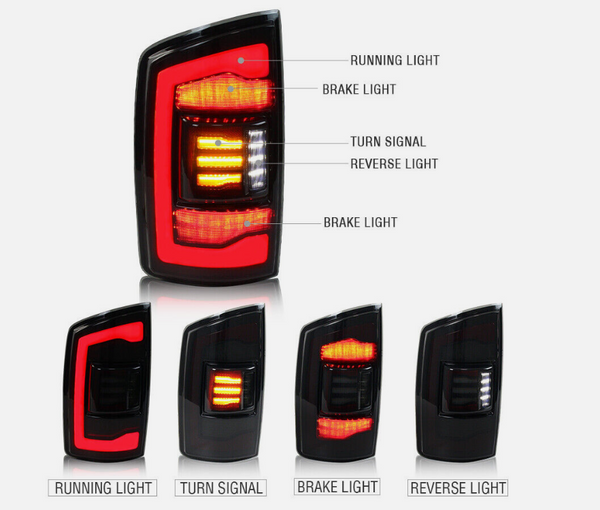 2002 - 06 5TH GEN STYLE OE REPLACEMENT DODGE RAM TAIL LIGHT