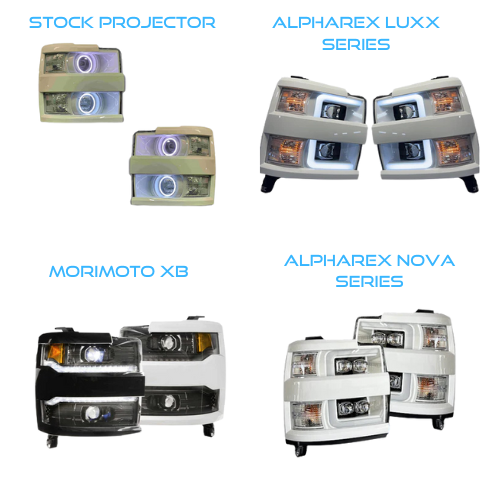 2015 - 19 CHEVY SILVERADO HD COLORMATCHED HEADLIGHT AND TAIL LIGHT BUNDLE