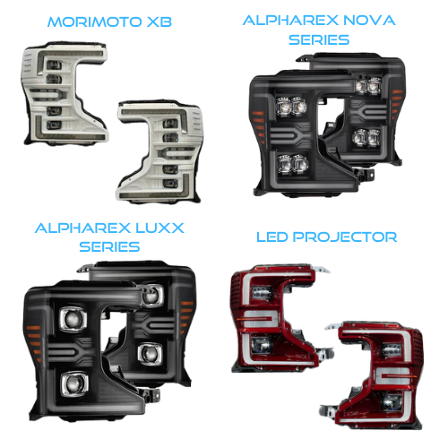 2020 - 22 FORD SUPER DUTY COLORMATCHED HEADLIGHT AND TAIL LIGHT BUNDLE