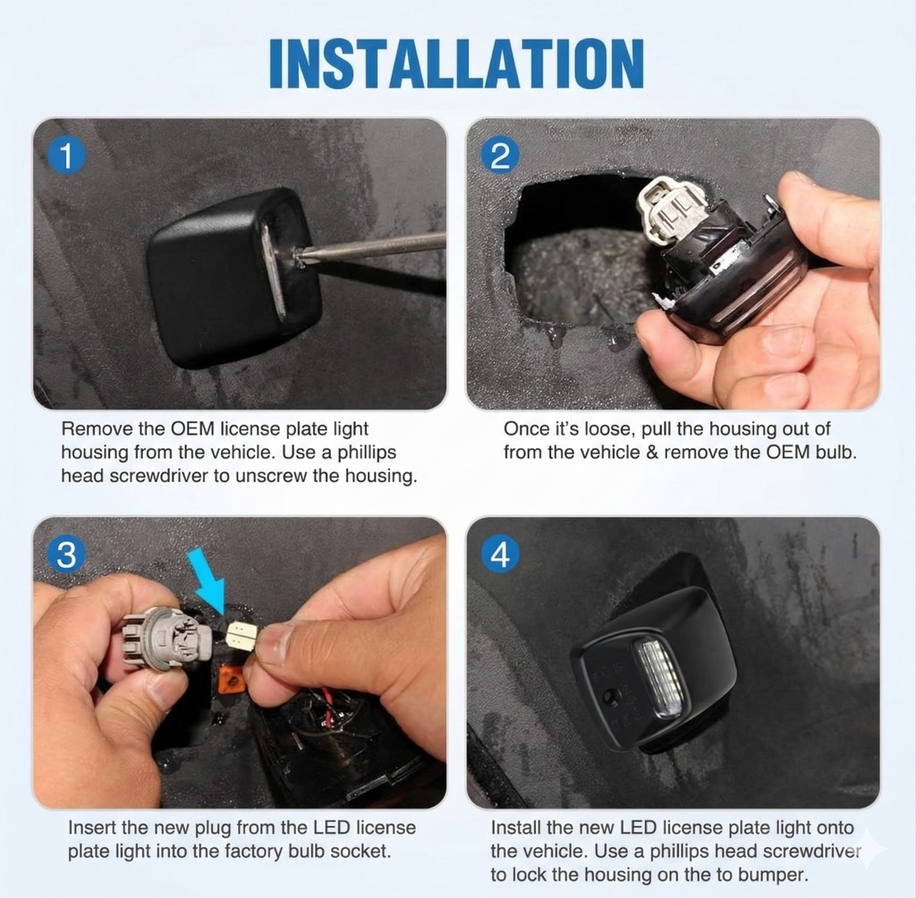 2000-2013 Toyota Tundra LED License Plate Lights