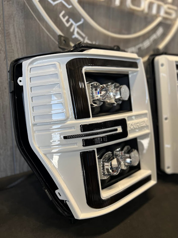 PRE-BUILT 2008-10 FORD SUPER DUTY ALPHAREX HEADLIGHTS NOVA SERIES