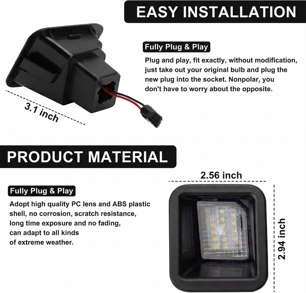 2023-2026 Ford Super Duty F-250/F-350 LED License Plate Lights