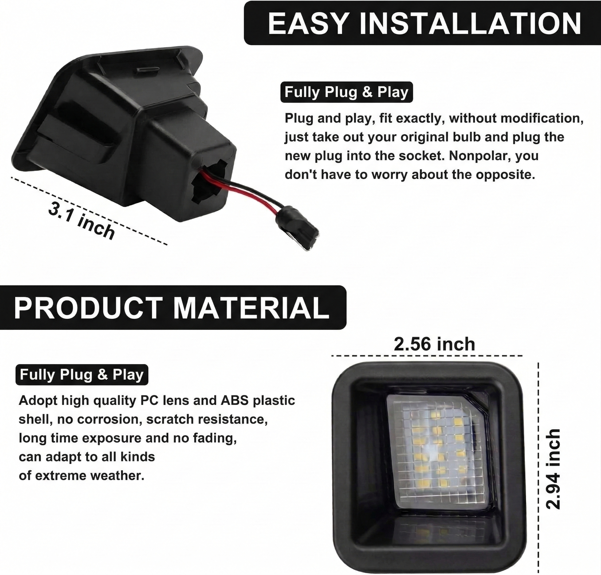 2023-2026 Ford Super Duty F-250/F-350 LED License Plate Lights
