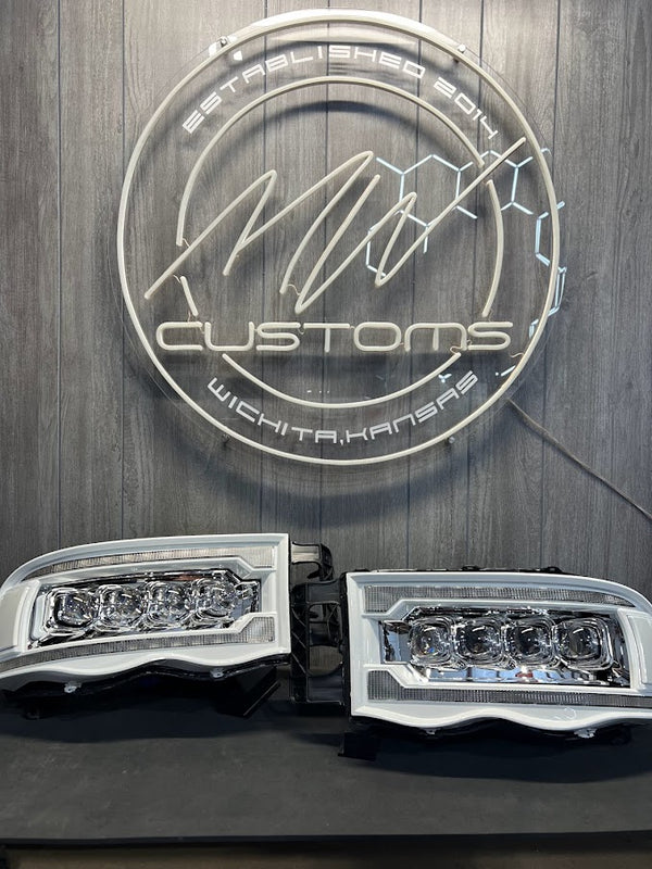 PRE BUILT 2002-05 DODGE RAM ALPHAREX HEADLIGHTS NOVA SERIES