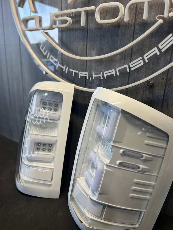 2014-18 CHEVROLET SILVERADO C BAR TAIL LIGHTS *PAINTED 8624* - FACTORY HALOGEN (OPEN BOX)