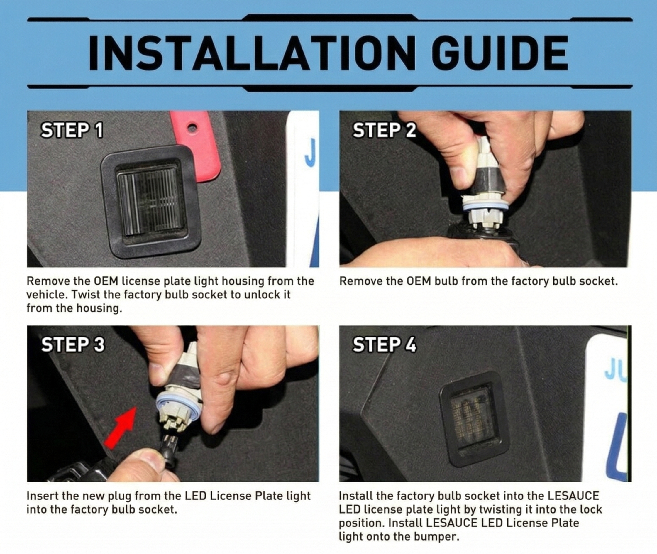 2021-2025 Ford F-150 LED License Plate Lights