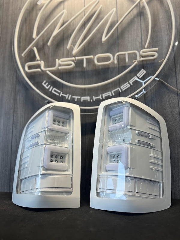 2014-18 CHEVROLET SILVERADO C BAR TAIL LIGHTS *PAINTED 8624* - FACTORY HALOGEN (OPEN BOX)