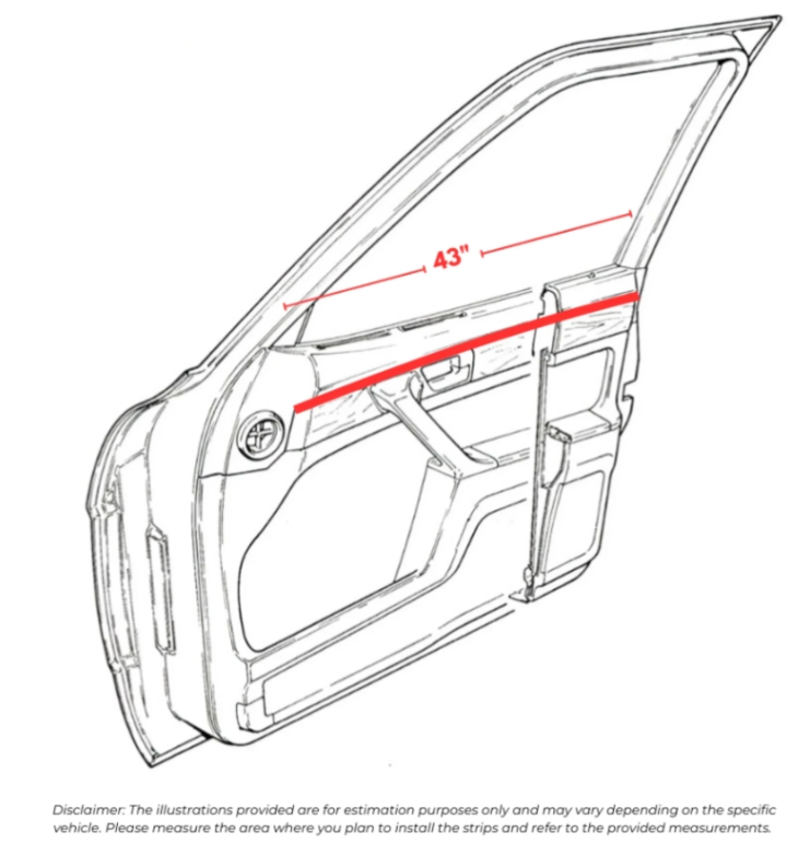 43" FIBER OPTIC INTERIOR AMBIENT LIGHTING KIT