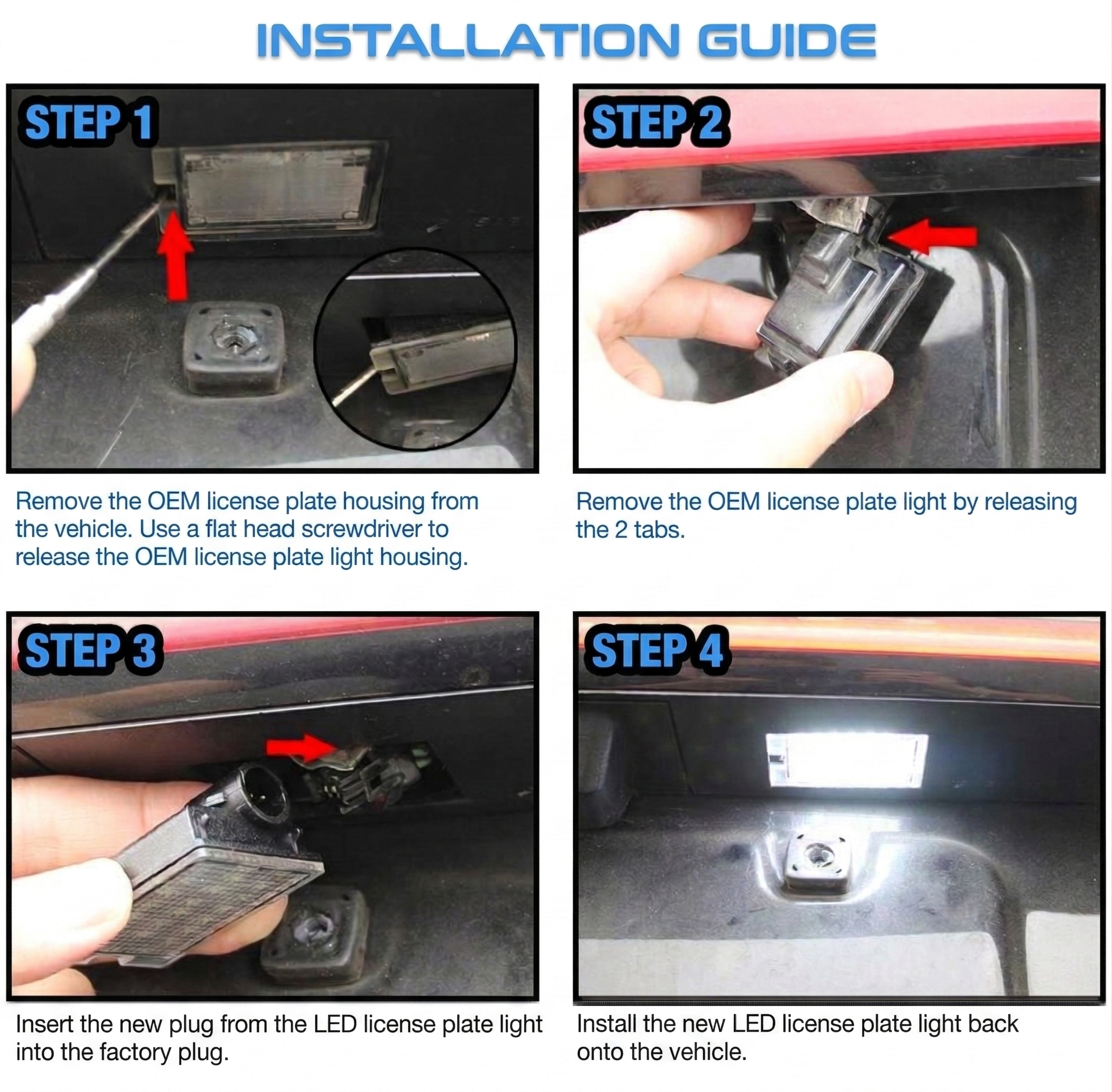 2014-2022 Dodge Durango LED License Plate Lights