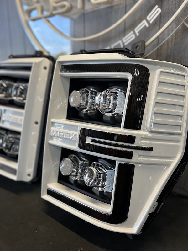 PRE-BUILT 2008-10 FORD SUPER DUTY ALPHAREX HEADLIGHTS NOVA SERIES