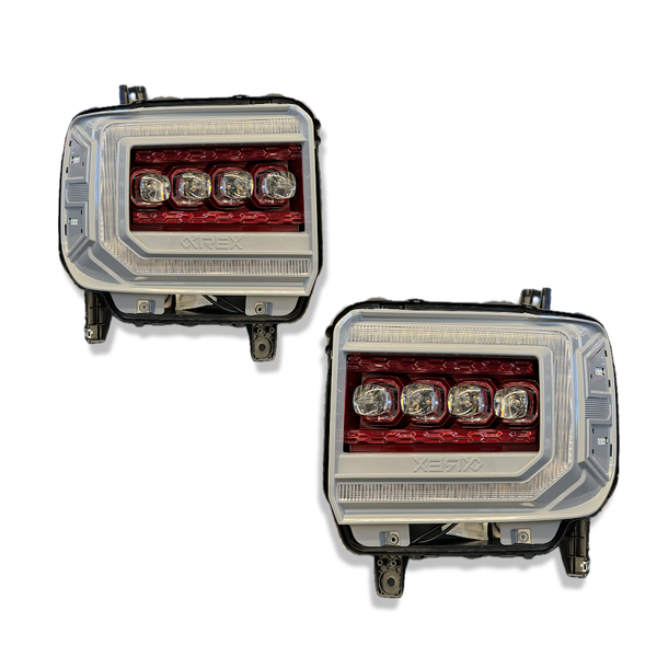 PRE-BUILT 2014-18 ALPHAREX GMC SIERRA HEADLIGHTS NOVA SERIES