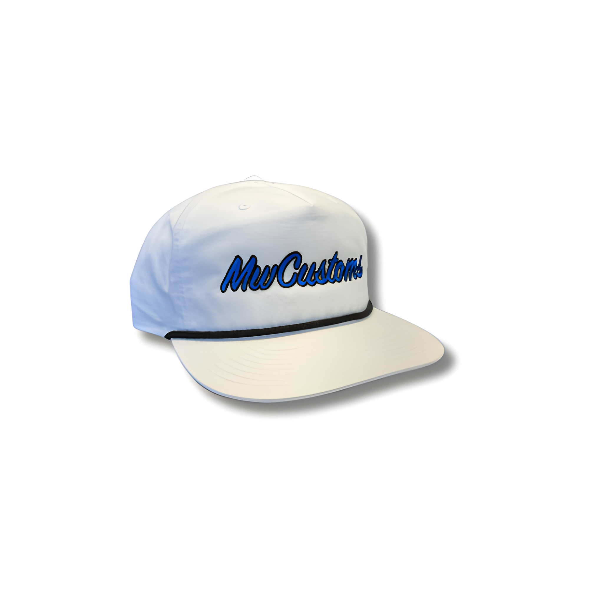 White Cursive MwCustoms Rope Hat