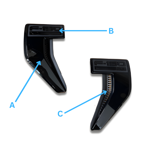 2021 - 23 FORD F150 FENDER BADGES