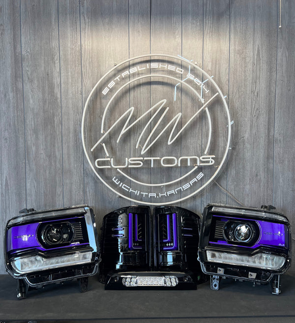 PRE-BUILT 2014-18 GMC SIERRA L Bar TAIL LIGHTS