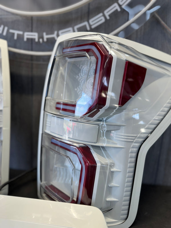2007-13 TOYOTA TUNDRA TAIL LIGHTS + 3RD BRAKE LIGHT *PAINTED 041 + CANDY RED* (OPEN BOX)