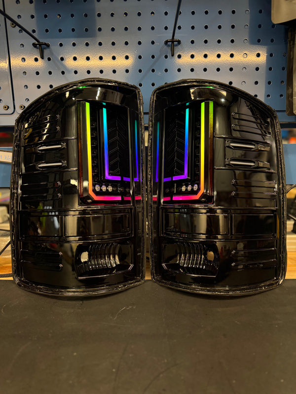 PRE-BUILT 2014-18 GMC SIERRA L Bar TAIL LIGHTS