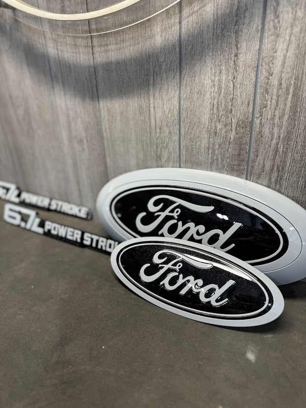 CUSTOM FORD GRILLE EMBLEM (WITH CAMERA CUT-OUT)