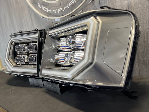 PRE-BUILT 2007-13 GMC SIERRA ALPHAREX HEADLIGHTS NOVA SERIES