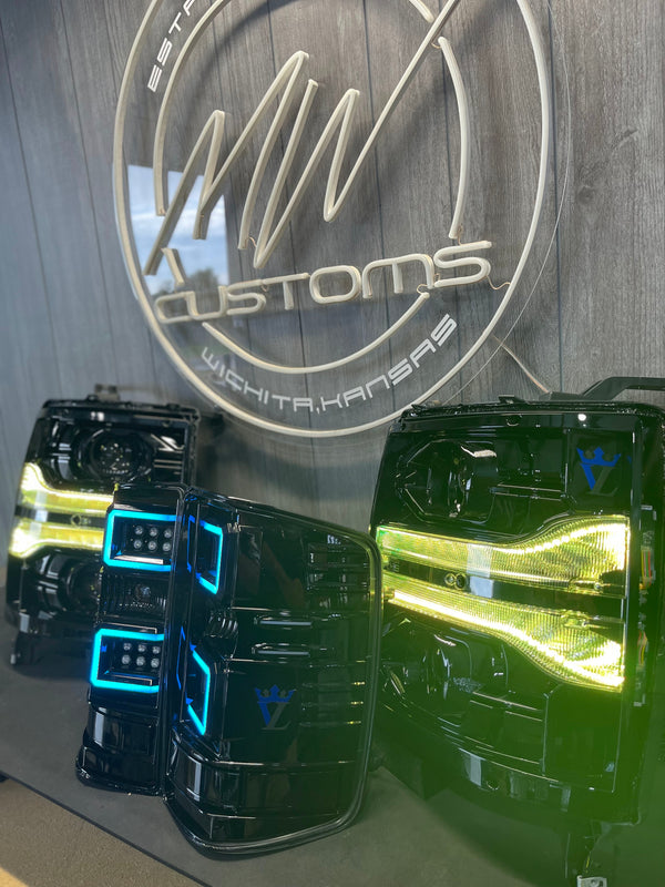 PRE-BUILT 2014-18 CHEVROLET SILVERADO C BAR TAIL LIGHTS