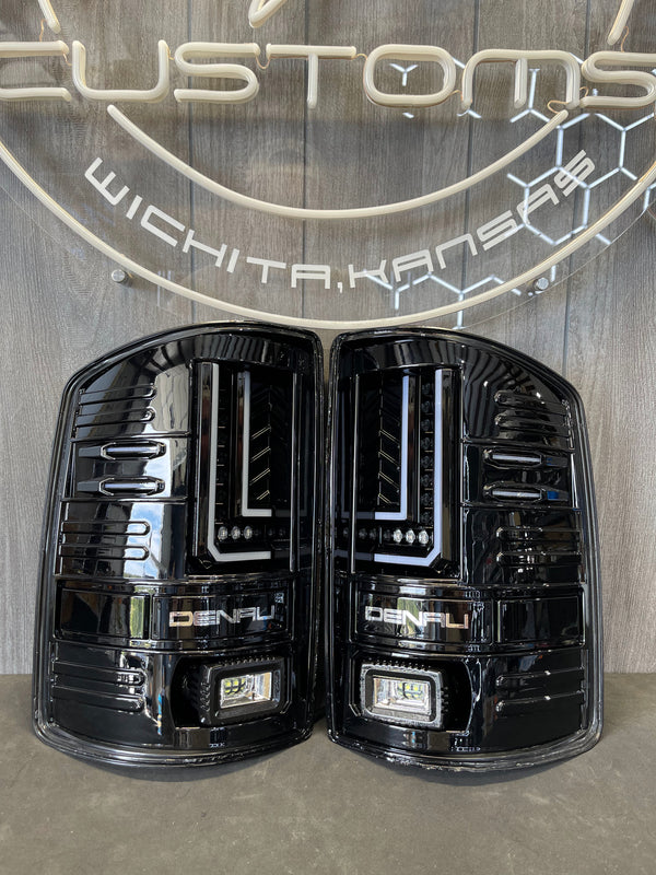 PRE-BUILT 2014-18 GMC SIERRA L Bar TAIL LIGHTS