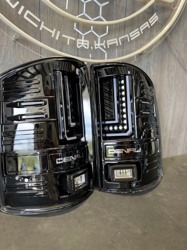 PRE-BUILT 2014-18 GMC SIERRA L Bar TAIL LIGHTS