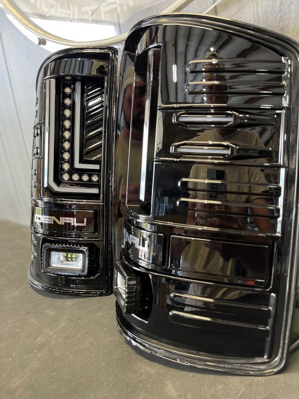 PRE-BUILT 2014-18 GMC SIERRA L Bar TAIL LIGHTS