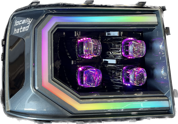 PRE-BUILT 2007-13 GMC SIERRA ALPHAREX HEADLIGHTS NOVA SERIES