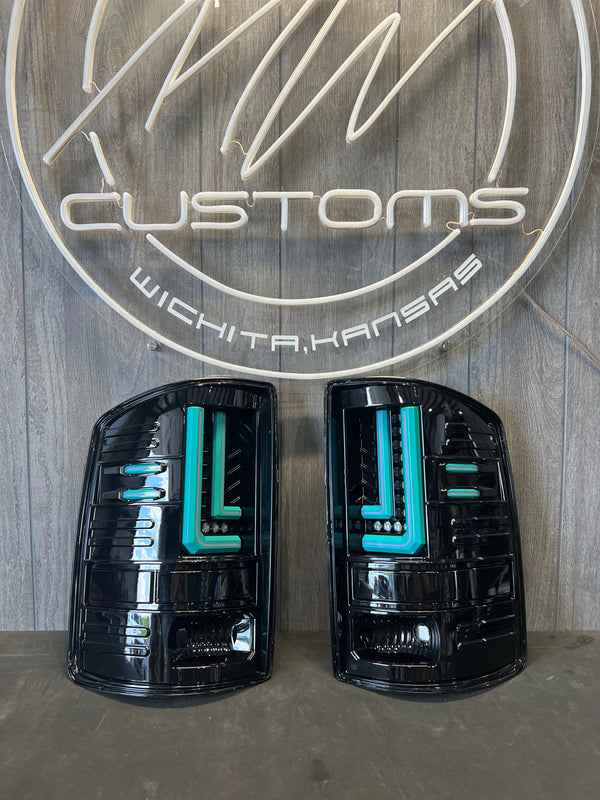 PRE-BUILT 2014-18 GMC SIERRA L Bar TAIL LIGHTS