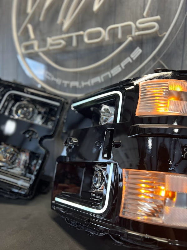 PRE-BUILT 2015-19 CHEVROLET SILVERADO HD 2500/3500 ALPAHAREX HEADLIGHTS
