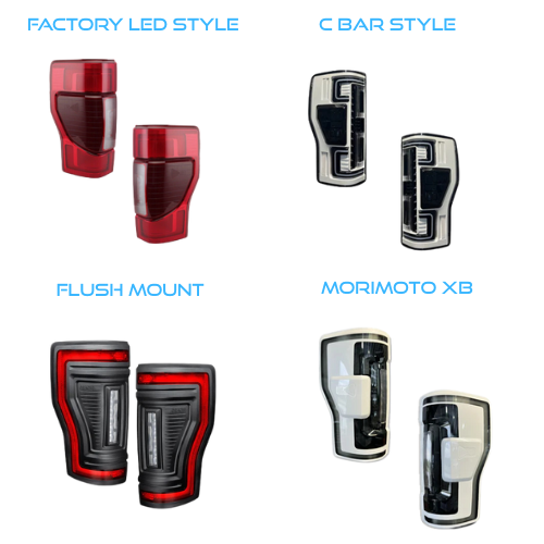 2020 - 22 FORD SUPER DUTY COLORMATCHED HEADLIGHT AND TAIL LIGHT BUNDLE