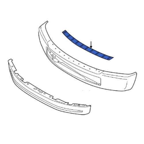 2017 - 26 FORD SUPER DUTY COLORMATCHED FRONT BUMPER STEP PAD