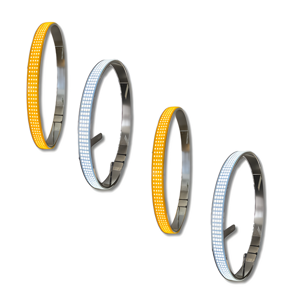 QUAD ROW SEQUENTIAL SWITCHBACK WHEEL LIGHTS (WITH START UP ANIMATION)
