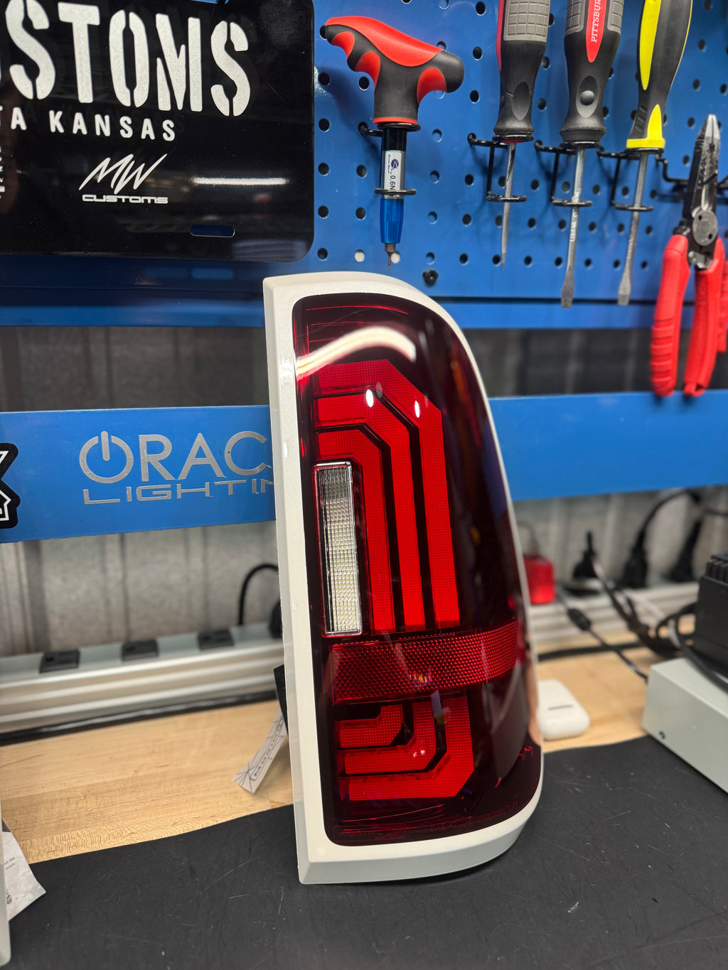 1999 - 16 SUPERDUTY TAIL LIGHTS *RED LENS* *PAINTED: UG BORDER*