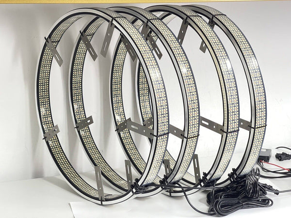 10 ROW WHITE WHEEL LIGHTS