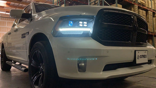 PRE BUILT 2009-18 ALPHAREX DODGE RAM HEADLIGHTS (5th GEN STYLE)