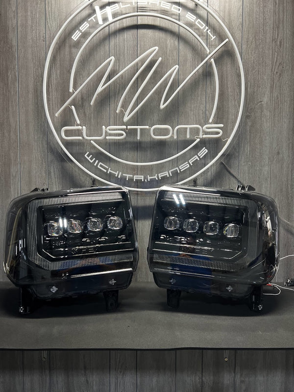 PRE-BUILT 2014-18 ALPHAREX GMC SIERRA HEADLIGHTS NOVA SERIES