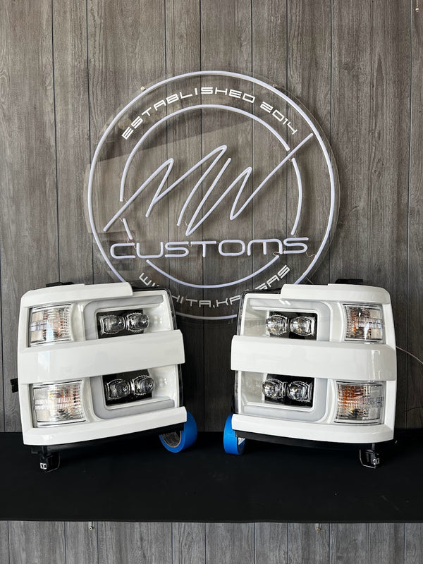 PRE-BUILT 2015-19 CHEVROLET SILVERADO HD 2500/3500 ALPAHAREX HEADLIGHTS NOVA SERIES