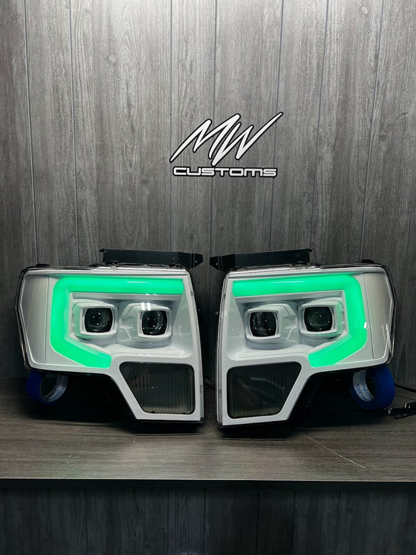 PRE-BUILT 2009-14 FORD F150 ALPHAREX HEADLIGHTS
