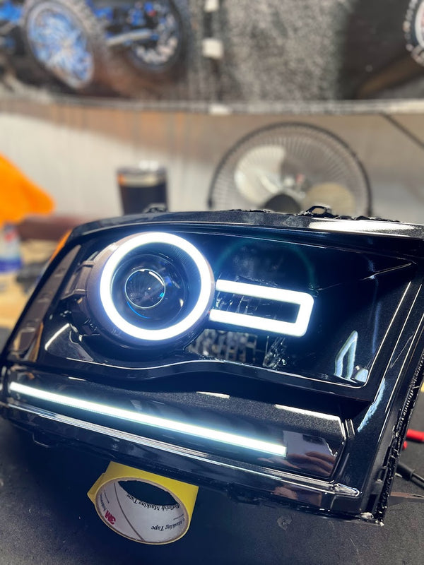 PRE-BUILT 2009-18 Dodge Ram OEM Projector Headlights With Projector Halos