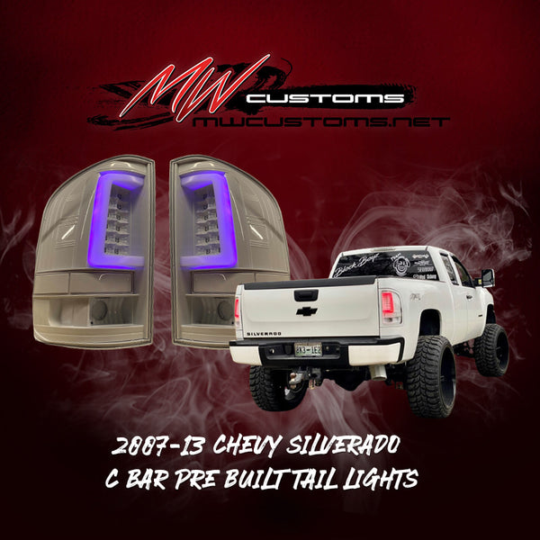 PRE-BUILT 2007-13 CHEVROLET SILVERADO C BAR TAIL LIGHTS