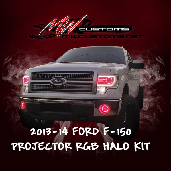2013-14 FORD F-150 PROJECTOR STYLE RGB HALO KIT - MwCustoms