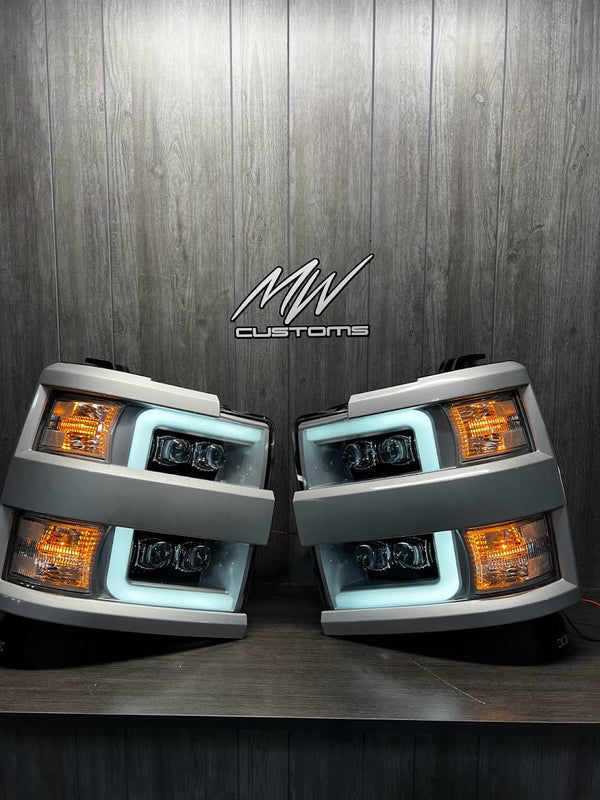 PRE-BUILT 2015-19 CHEVROLET SILVERADO HD 2500/3500 ALPAHAREX HEADLIGHTS NOVA SERIES