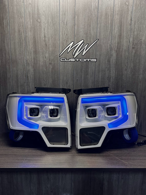 PRE-BUILT 2009-14 FORD F150 ALPHAREX HEADLIGHTS