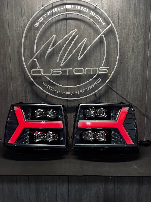 PRE-BUILT 2007-13 SILVERADO ALPHAREX HEADLIGHTS NOVA SERIES