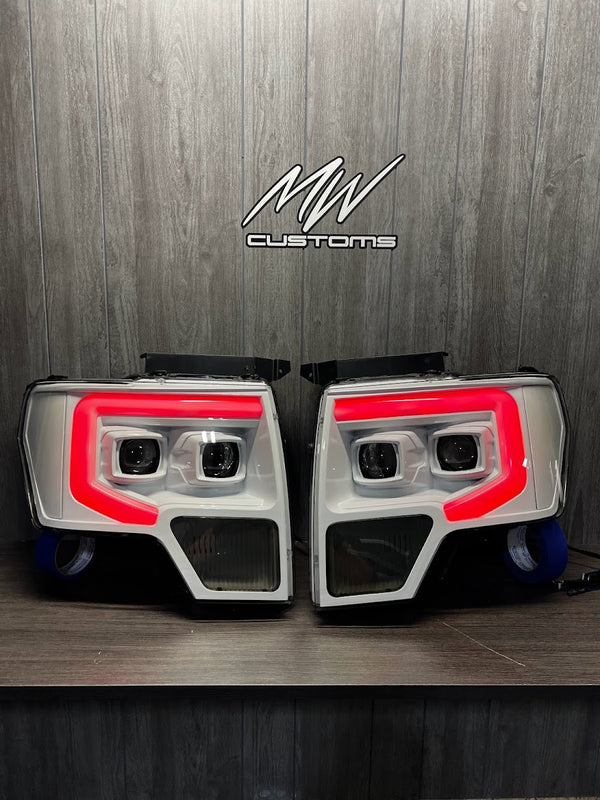 PRE-BUILT 2009-14 FORD F150 ALPHAREX HEADLIGHTS