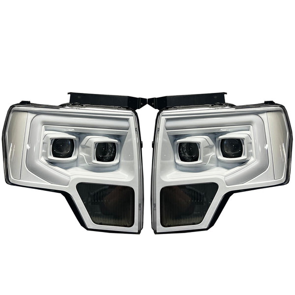 PRE-BUILT 2009-14 FORD F150 ALPHAREX HEADLIGHTS